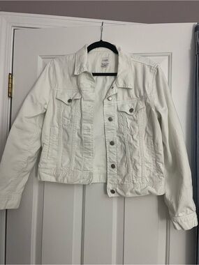 J. Crew White Denim Jean Jacket